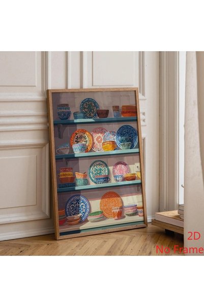 Generic Brand 1pc Hand-Painted Talavera Pottery Colorful Mexican Kitchen Canv...