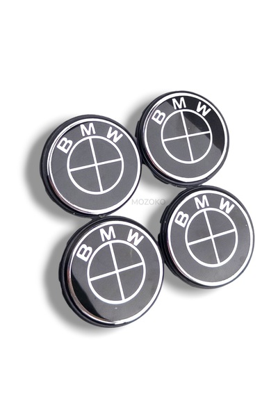 MOZOKO BMW Uyumlu Siyah 68 mm Dış Çap 65 mm İç Çap 10 Tırnaklı Jant Göbeği Ka...