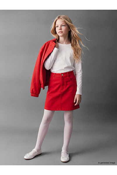 LC Waikiki Rmz Gi̇yi̇m Farki̇lya Girls' Gabardine Skirt