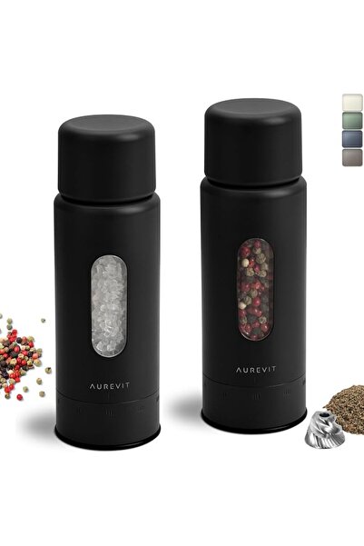 GENERAL Salt And Pepper Grinder Set Manual, Salt And Pepper Mill With Ceramic...