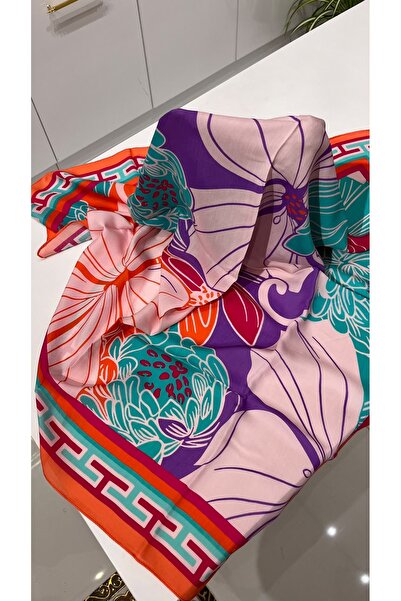 Sisley Floş Viscose Scarf – Shiny Textured, Stylish and Elegant