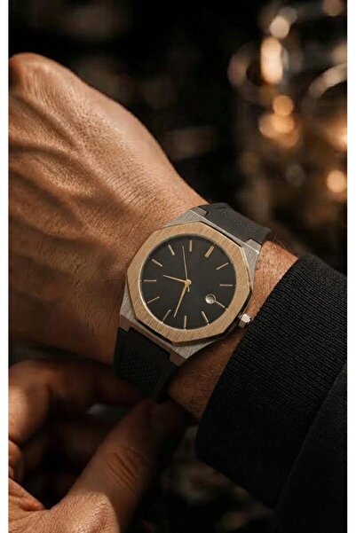 Evaa Jewelry Accessories Modern Design Silicone Strap Octagonal Case Men's Wr...