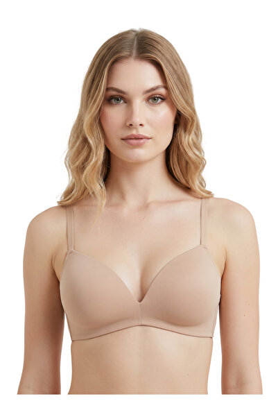 Donnita Donlaritta Women's Cozy Wire-Free Cotton Bra (Black / Navy Blue / Skin)
