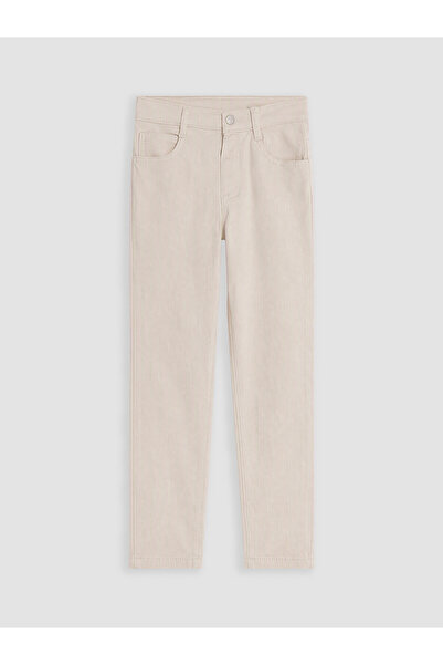 LC Waikiki Lcw Kids Beige Boys Gabardine Trousers with Nevavm Difference