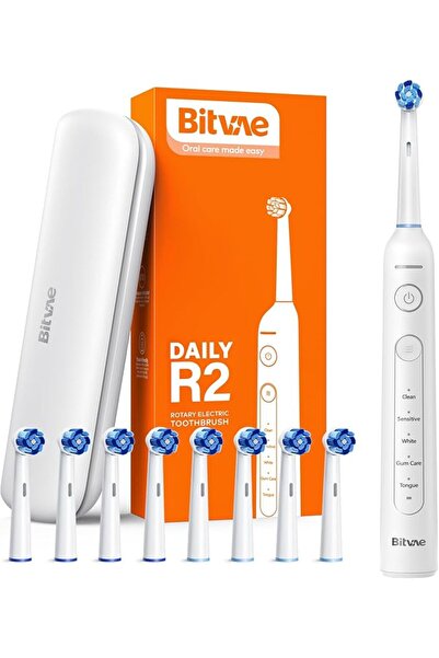 Bitvae R2 Rotating Electric Toothbrush for Adults with 8 Brush Heads, 5 Modes...