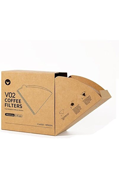 ALMEKAQUZ Pour-Over Coffee Filter, Conical Raw Wood Pulp Filter, Americano Ma...