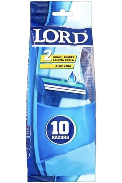 LORDWEL شفرات حلاقة لورد II ذات الشفرتين للاستخدام مرة واحدة مع شريط ترطيب، 1...
