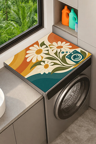 Valerine Life Clothes Dryer Top Organizer Mat Liquid-Proof Cover Daisy Freshness