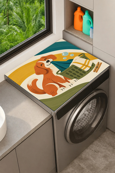 Valerine Life Clothes Dryer Top Organizer Mat Liquid-Proof Cover Laundry Dog