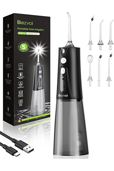 Bezvoi Water Flosser Cordless for Teeth Cleaning: 5 Modes Oral Irrigator, 300...