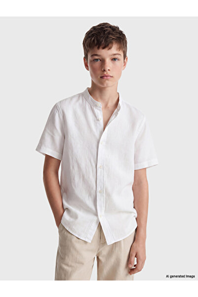 LC Waikiki Rmz Gi̇yi̇m Farkiyla Straight Roba Collar Boys' Shirt
