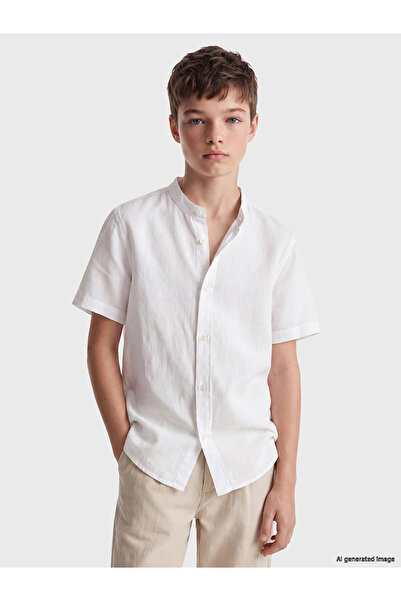 LC Waikiki Two Mt Shop Quality Lcw Kids White Plain Boys' Shirt