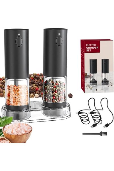 GENERAL Electric Salt & Pepper Grinder Set Rechargeable Adjustable Coarseness...