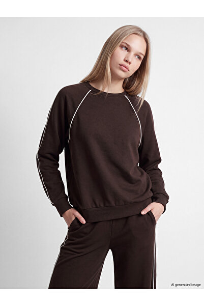 LC Waikiki Alita City Farkıyla Xside Brown Soft Touch Oversize Women's Sweats...