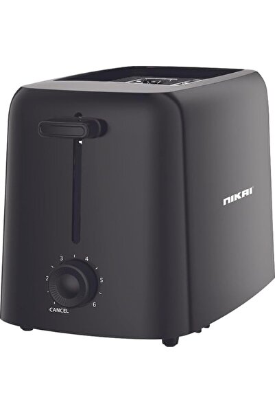 Nikai محمصة خبز NBT500SE بفتحتين، 6 إعدادات للتحكم في التحميص، وظيفة الإلغاء،...