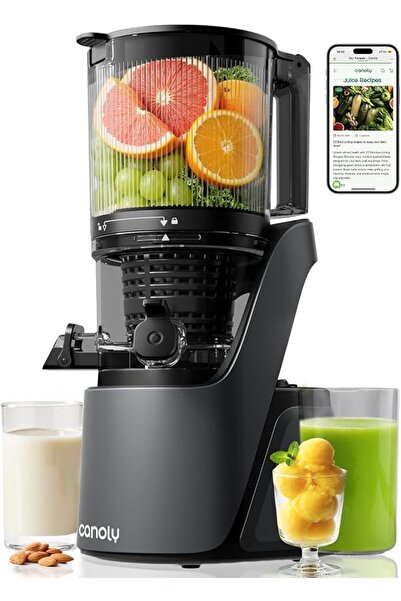 canoly Cold Press Juicer, 6" Wide Chute with Dual Filters (Juices, Shakes, Nu...