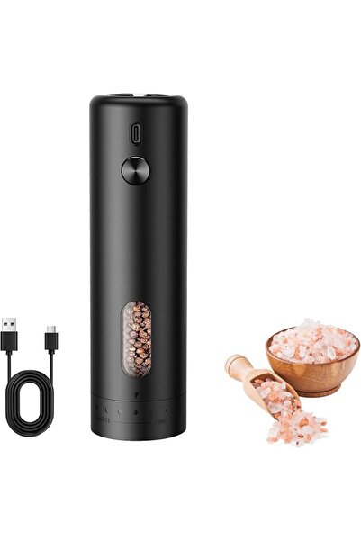 MERTTURM Electric Pepper Grinder, USB Rechargeable Automatic Salt Pepper Spic...