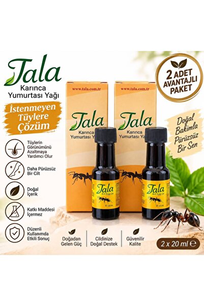 Tala Karınca Yumurtası Yağı Tüy Azaltıcı Bakım Yağı 20 ml 2 'li Set