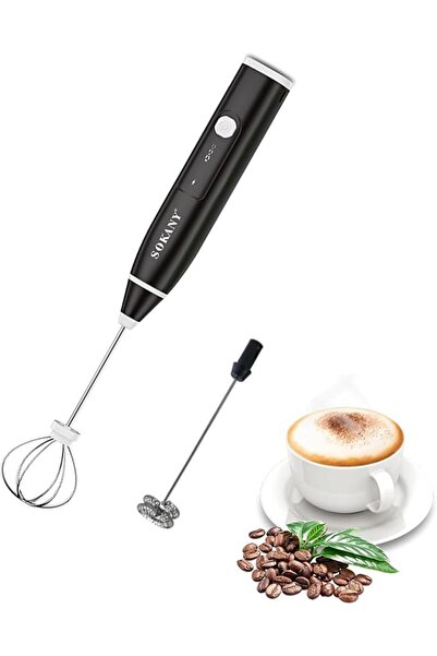 GENERAL Sokany Portable Handheld Electric Milk Frother Double Head Coffee Fro...
