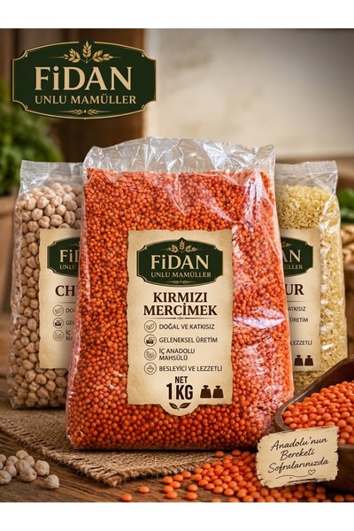 %100 ORGANİK DOĞAL KIRMIZI MERCİMEK ( 1 KG ) TAZE MAHSÜL