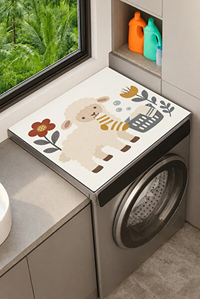 Valerine Life Clothes Dryer Top Organizer Mat Liquid-Proof Cover Cotton Lamb