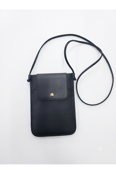 Ose Maxi Paris Phone Bag Black Leather