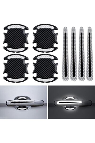 ANYUAN Car Door Handle Bowl Sticker,Car Door Handle Protector Sticker,3D Carb...