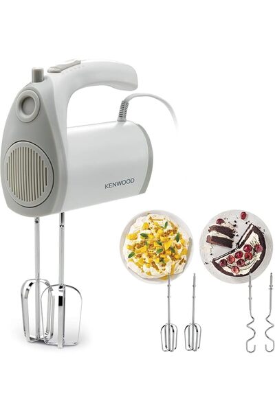 GENERAL Kenwood Electric Hand Mixer, 300W, 5 Speeds + Turbo Button, Stainless...