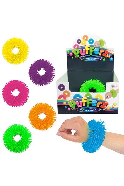 Toi-Toys Brățară senzorială Pufferz 51110Z cu țepi moi, 13 cm, culori asortate
