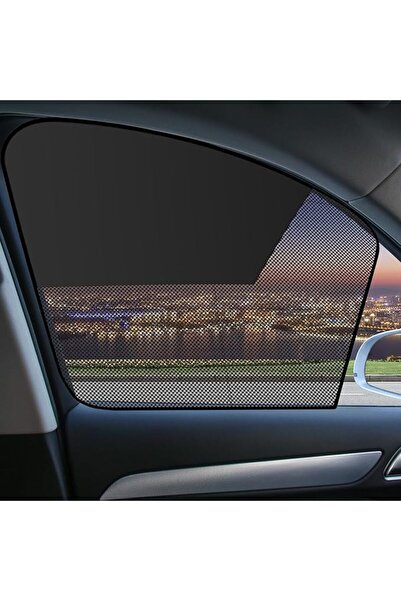 INFOSUN Car Side Window Sun Shade, 4 PCS Universal Half See Magnetic Car Curt...