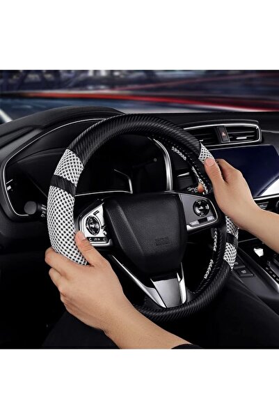 GENERAL Steering Wheel Covers, Carbon Fiber Anti-Slip Microfiber Auto Cars In...