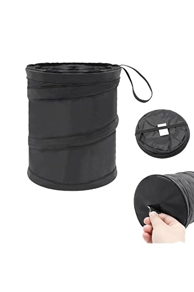 GENERAL Foldable Car Trash Can, Collapsible Car Trash Bin with Strap, Hanging...