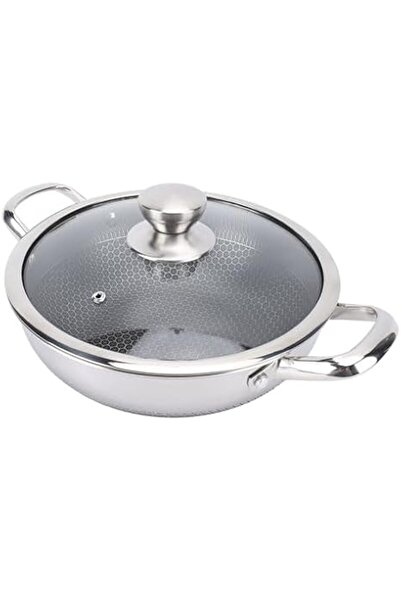 LUOCUTE 316 Stainless Steel Frying Pan,Nonstick Dishwasher Skillet Induction ...
