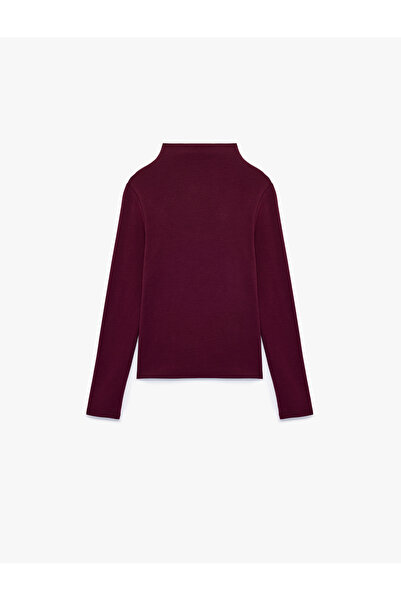 Koton Cotton Slim Fit High Collar Basic Long Sleeve T-Shirt