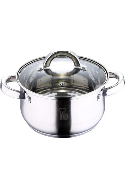 RBONIGHT Renberg Alexander Casserole with Lid, Silver, 3.9 Litre/20 x 12.5 cm