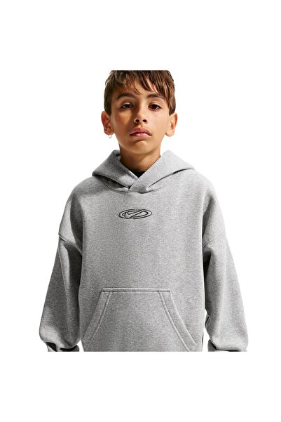 Nike K NSW CLUB FLC OS HDY CS IO1683-063 Γκρι