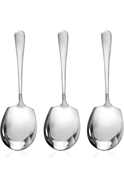 ASKIND 1Pcs Large Stainless Steel Serving Spoons, Long Handle Soup Spoons, La...