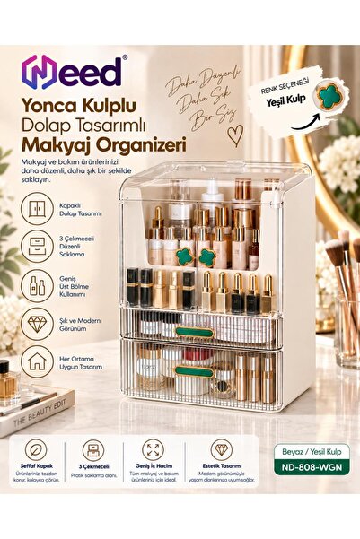 Need Yonca Kulplu Dolap Tasarımlı Çekmeceli Makyaj ve Kozmetik Organizeri – B...