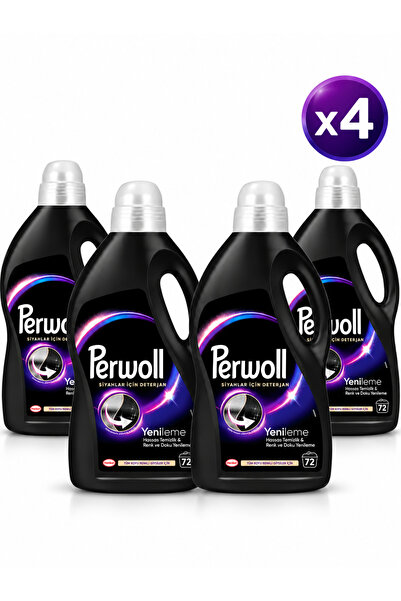 Perwoll Set x4 Detergent Lichid pentru Rufe Negre, 15,84 L – 288 Spălări, Set...