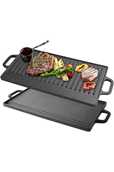 Yelajoy Reversible Grill Griddle, Double Sided Cooking Pan, Rectangular BBQ B...