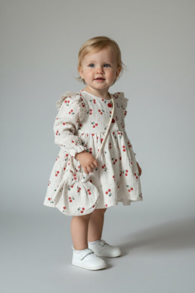 BİANCOFİGLİO Baby Bag Dress Muslin Fabric