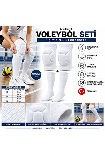 SCHMILTON Voleybol Dizliği Voleybol Kolluğu 2li Set Yetişkin ve Çocuk Voleybo...