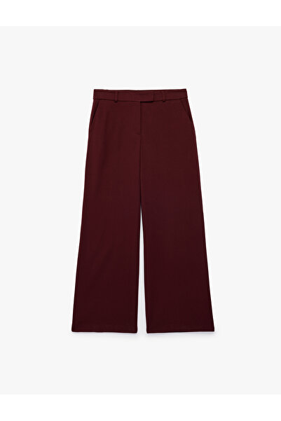 Koton Wide Leg Fabric Trousers with Side Pockets