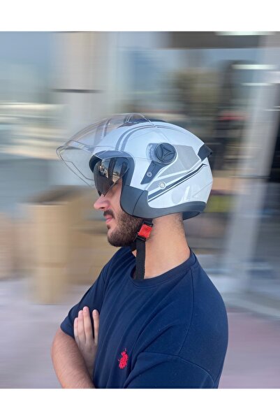 OKYANUSMOTO Motosiklet yarım kask standart beden ( M-L )