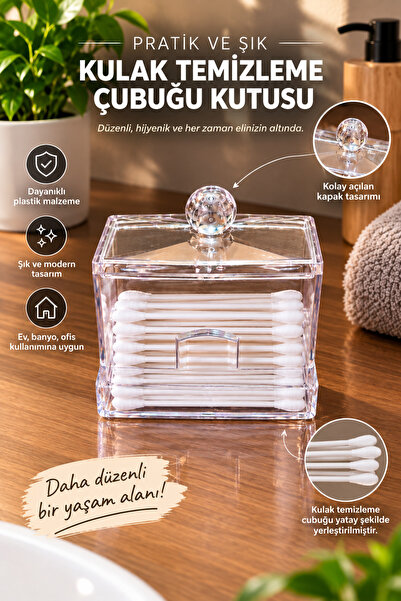 espashome Ear Cleaning Swab Box