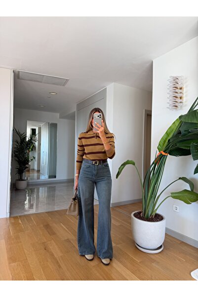 MERVE AKSOY Rodri Wide Leg Jean - Eskitme