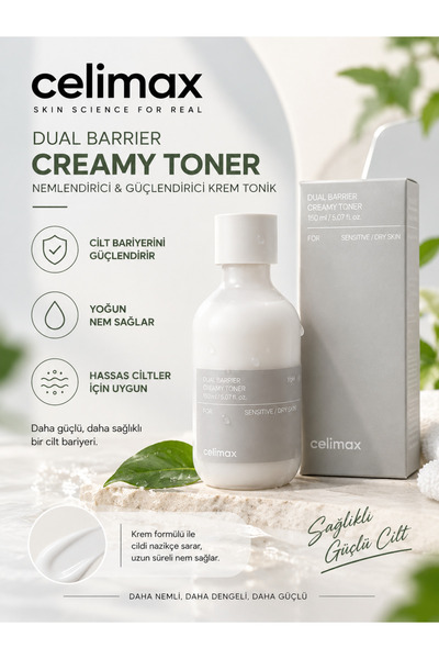 Celimax Dual Barrier Creamy Toner 150 ml – Cilt Bariyerini Destekleyen Yoğun ...