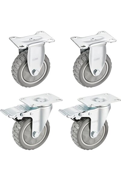 Bmb TOOLS 75mm Heavy Duty Caster Wheels Set of 4 All Terrain Caster Wheel Gre...