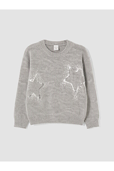LC Waikiki Rmz Gi̇yi̇m Farkiyla Zero Roba Collar Embroidered Girls' Knitwear ...