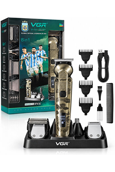 VGR Professional 6-in-1 Shaving Machine Kit - Afa Edition